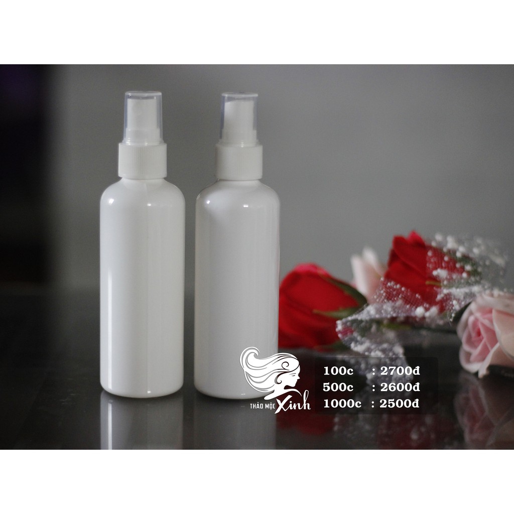 CHAI XỊT [FREE SHIP] 10 Chai xịt phun sương 100ml màu xanh lá, màu nâu, trắng sữa