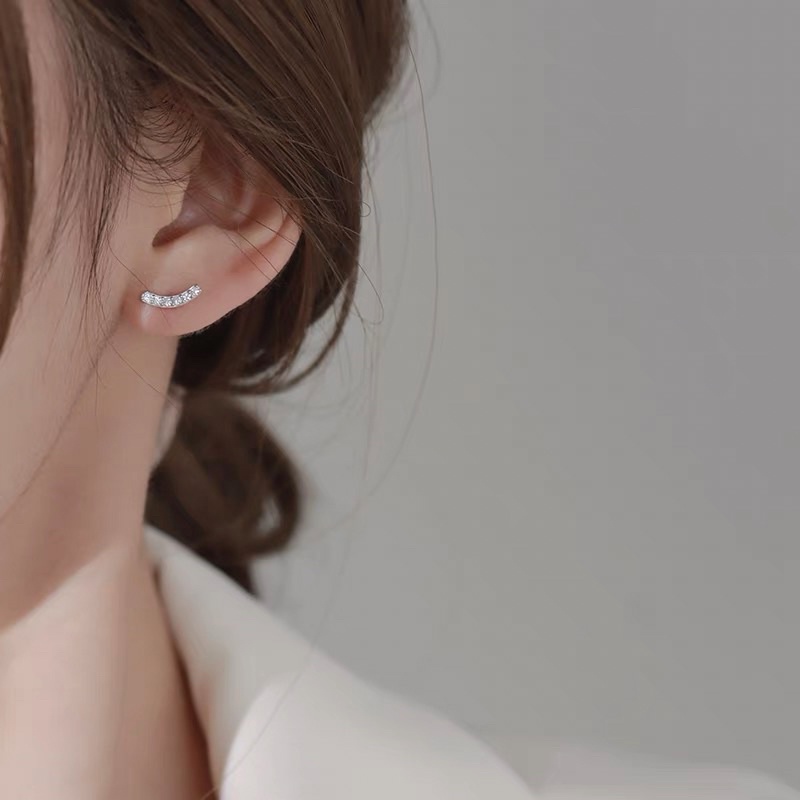 (ĐỌC KĨ) 1 chiếc khuyên THÉP y tế đính đá
