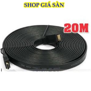 Dây hdmi, dây cáp tín hiệu hdmi 20m dẹt chuẩn 1.4v lõi đồng. bảo hành 3 tháng