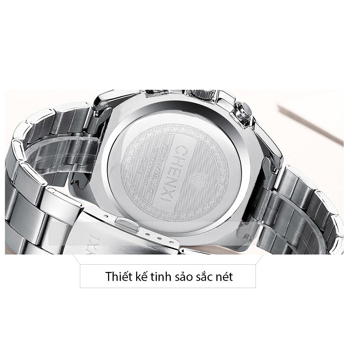 Đồng Hồ Nam CHENXI CXT01 Dây Thép Mặt Tròn Sang Trọng Lịch Lãm Bảo Hành 12 Tháng