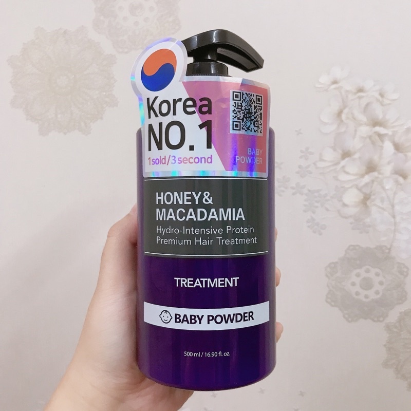 Kem Ủ Tóc Kundal Honey & Macadamia Hair Treatment Baby Powder - Phấn Em Bé 400ml - 500ml - 718ml
