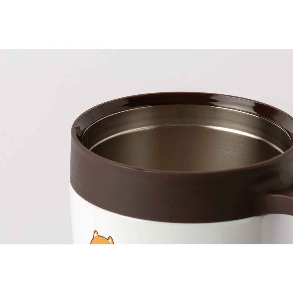 Cốc Uống Nước ARTBOX Inox Có Tay Cầm In Hình Chú Chó Shiba