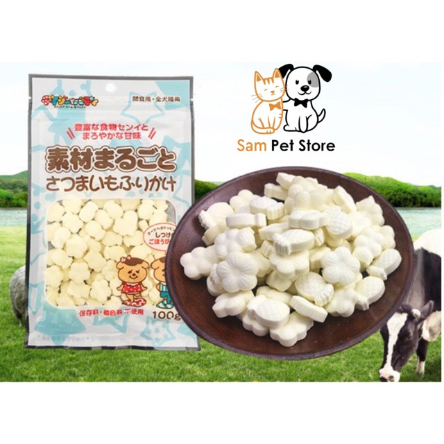 Bánh thưởng cho chó mèo vị sữa tươi 100g