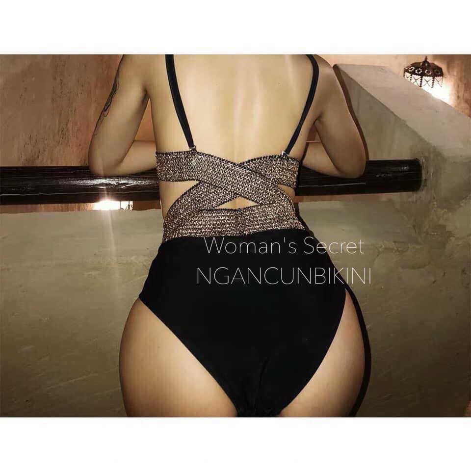 Bikini cut out sexy phối kim tuyến ánh nhũ- tạo eo thon gọn-ảnh thật | BigBuy360 - bigbuy360.vn