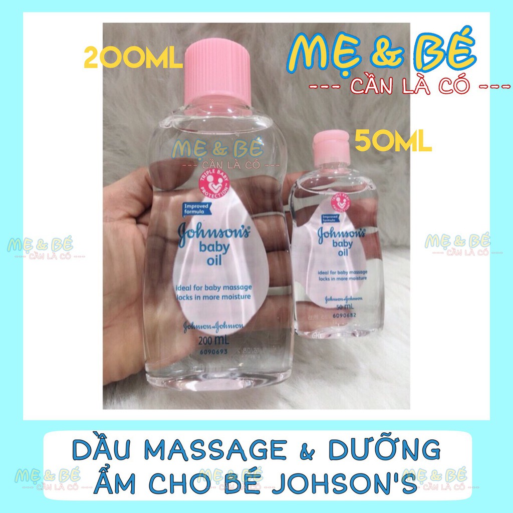 DẦU MASSAGE VÀ DƯỠNG ẨM JOHSON BABY 50ML-200ML