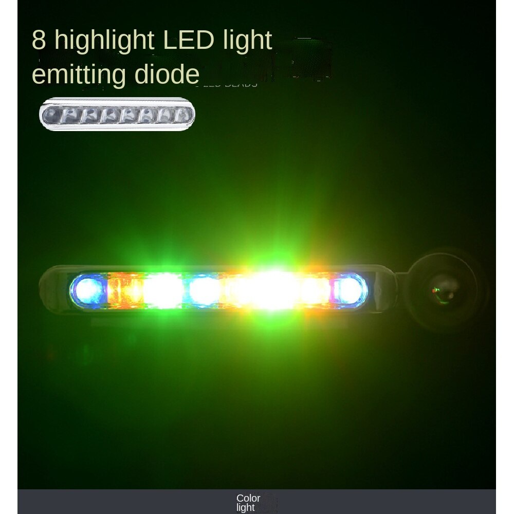 Set 2 Đèn 8 Led Chạy Bằng Năng Lượng Gió Dùng Trang Trí Xe Ô Tô / Xe Máy