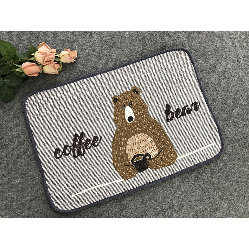 Thảm chùi chân - Coffee Bear - TCC177