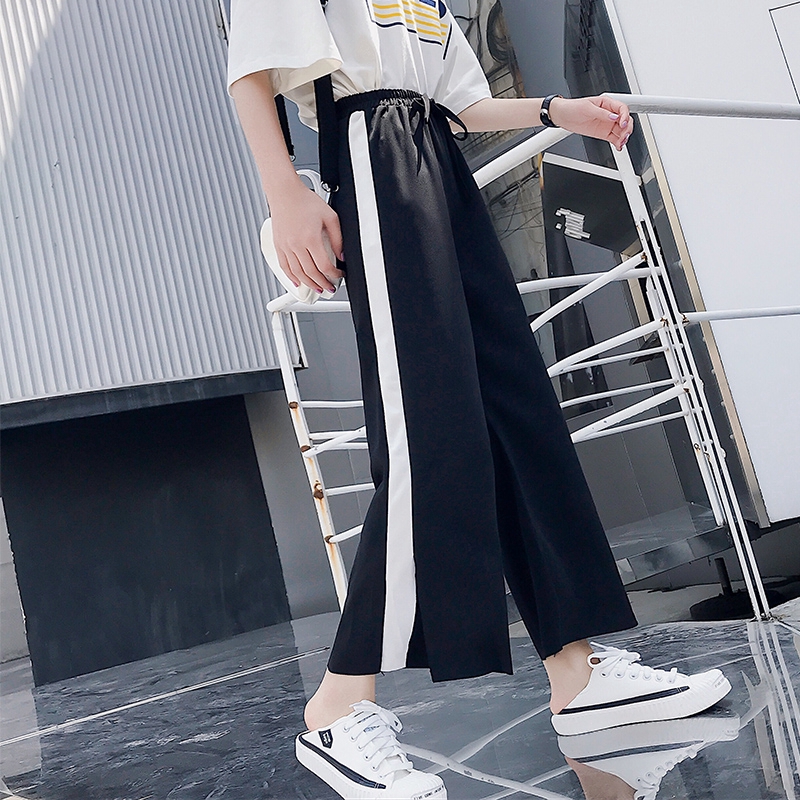 Quần chiffon nữ ống rộng xẻ tà | BigBuy360 - bigbuy360.vn