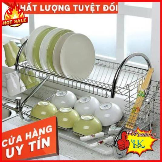 [FREE SHIPP] Kệ úp bát inox 2 tầng cao cấp, kệ úp bát tết