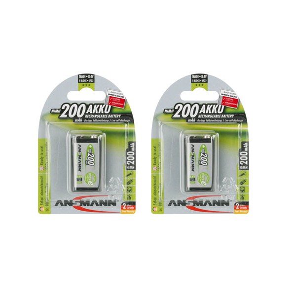 1 viên pin 9V, pin vuông ANSMANN 200mah