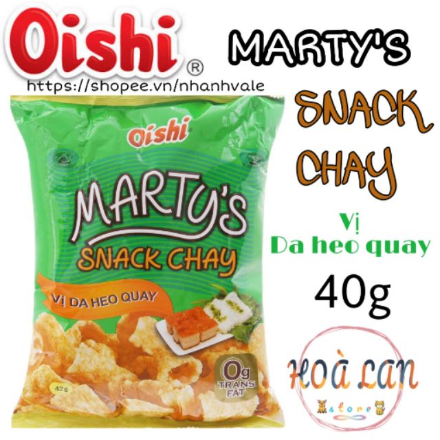 Snack Chay vị da heo quay Oishi® gói 40g