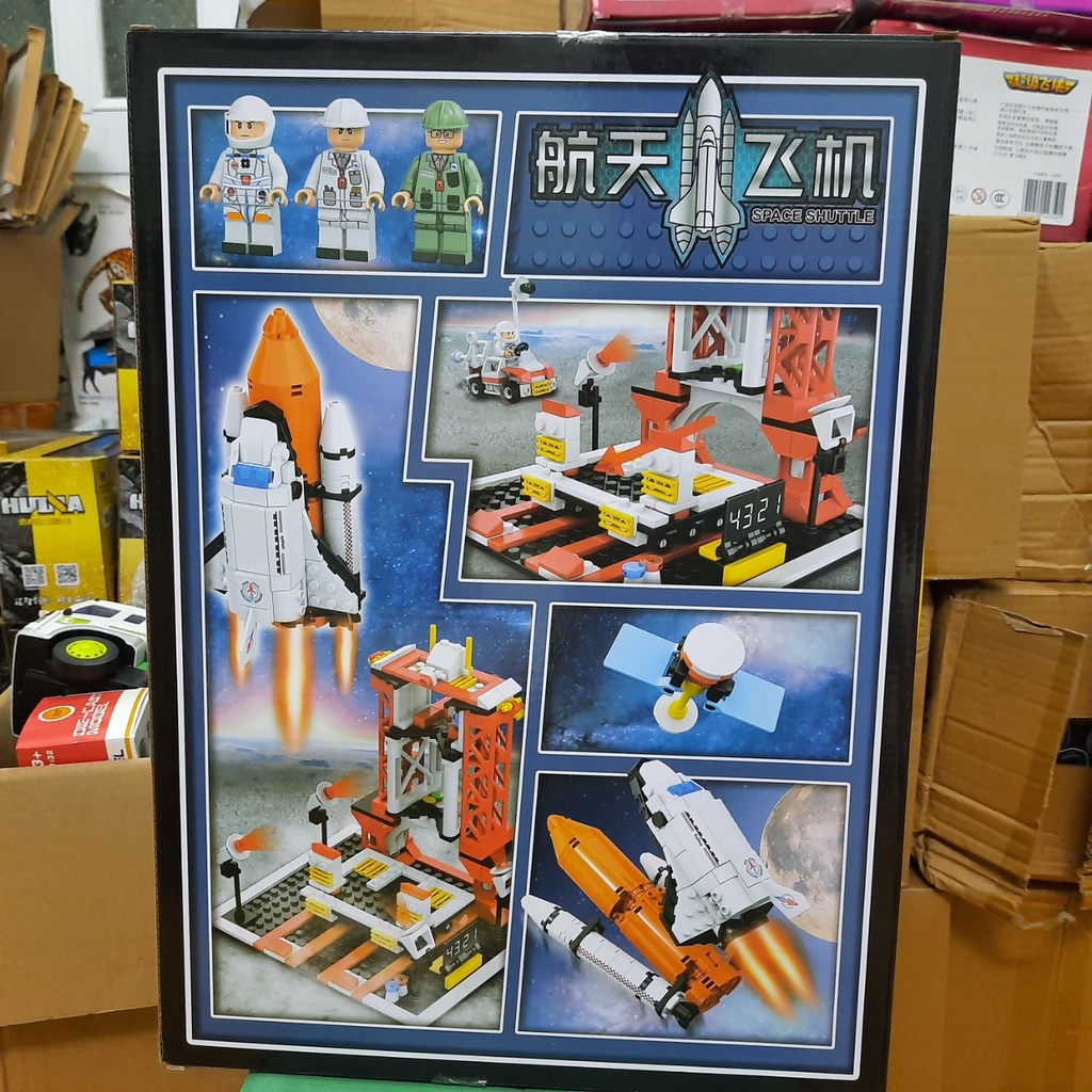 Bộ lắp ghép lego mô hình trạm phóng vũ trụ và phi thuyền không gian gôm 510 chi tiết đồ chơi trẻ em