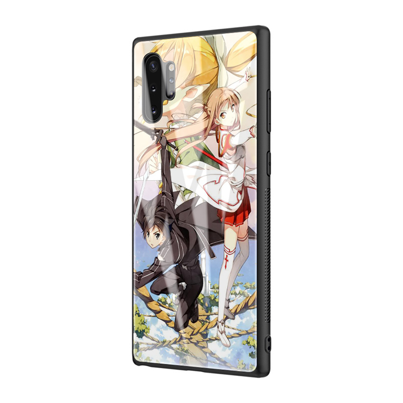 Ốp Lưng Kính Cường Lực In Hình Sword Art Online Cho Redmi Note 5 6 7 8 8t 9 Pro Max 4x 6a 8 8a