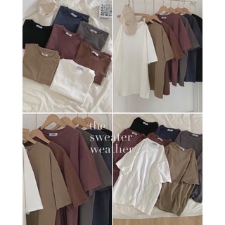 áo thun trơn basic form rộng-3158 dày