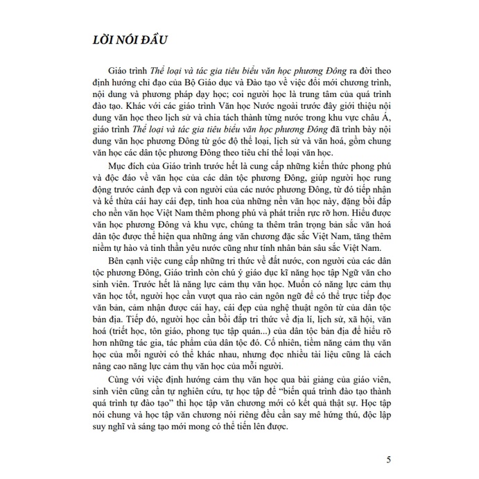 Sách - Giáo trình thể loại và tác gia tiêu biểu văn học phương Đông