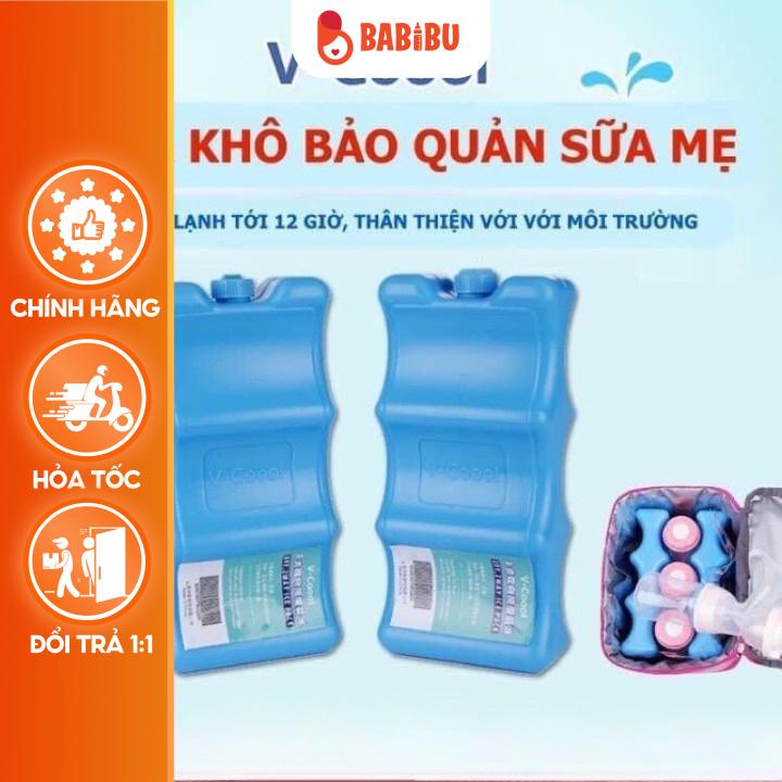 Đá Khô Giữ Lạnh VCool 2 mặt, 3 sóng, Túi Đá Khô Trữ Sữa, Làm Mát Quạt Điều Hòa ( Giá 1 Thanh) Babibu - DKV