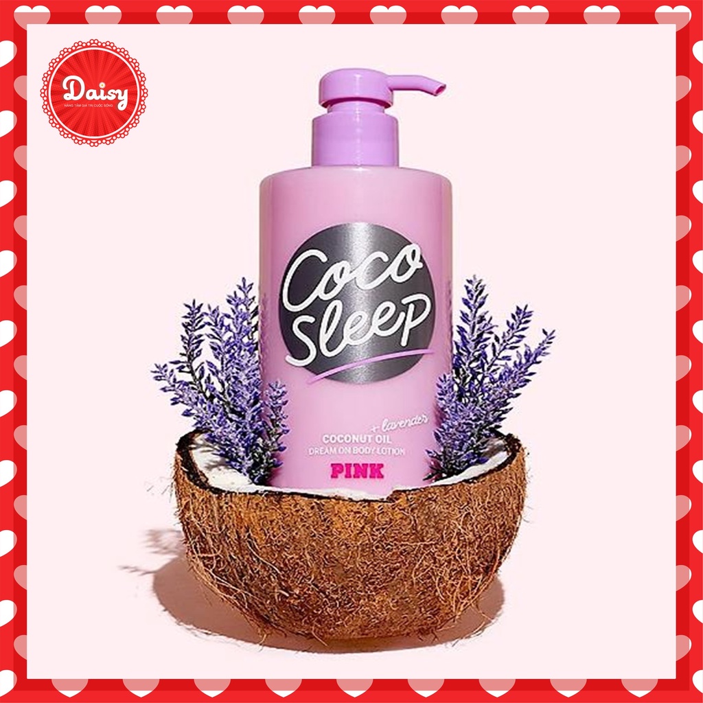Mới Sữa dưỡng thể Victoria's Secret màu hồng Coco Sleep lavender 414ml