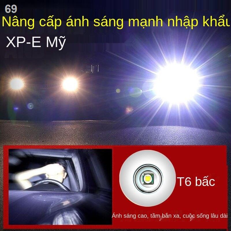 2021✢LED ánh sáng mạnh sạc kho báu đèn pin hộ gia đình trường bền tự vệ lực lượng đặc biệt tầm xa siêu