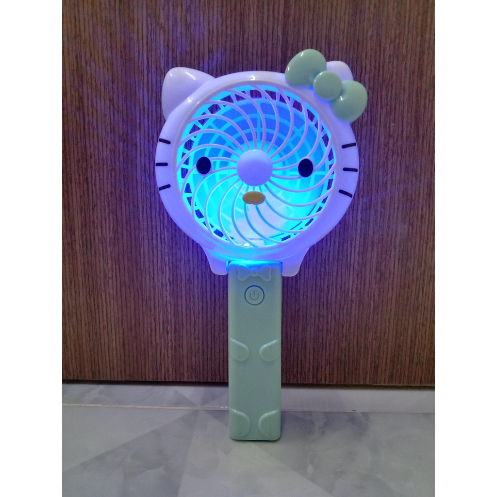 Quạt sạc cầm tay gấp gọn hello kitty