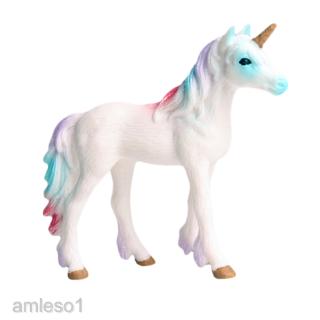 Unicorn Fantasy Animal Model Pegasus Figurine Ornaments Collection Rainbow