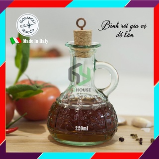ITALY-Chai bình thủy tinh đựng dầu ăn, giấm, nước tương, gia vị Olivia 220ml - Bormioli Rocco