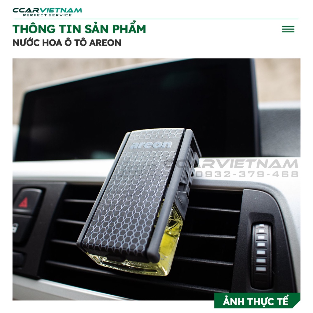 Nước Hoa Ô Tô Areon Cao Cấp Kẹp Cửa Gió Điều Hòa - Nước Hoa Khử Mùi Xe Hơi, Chống Say Xe