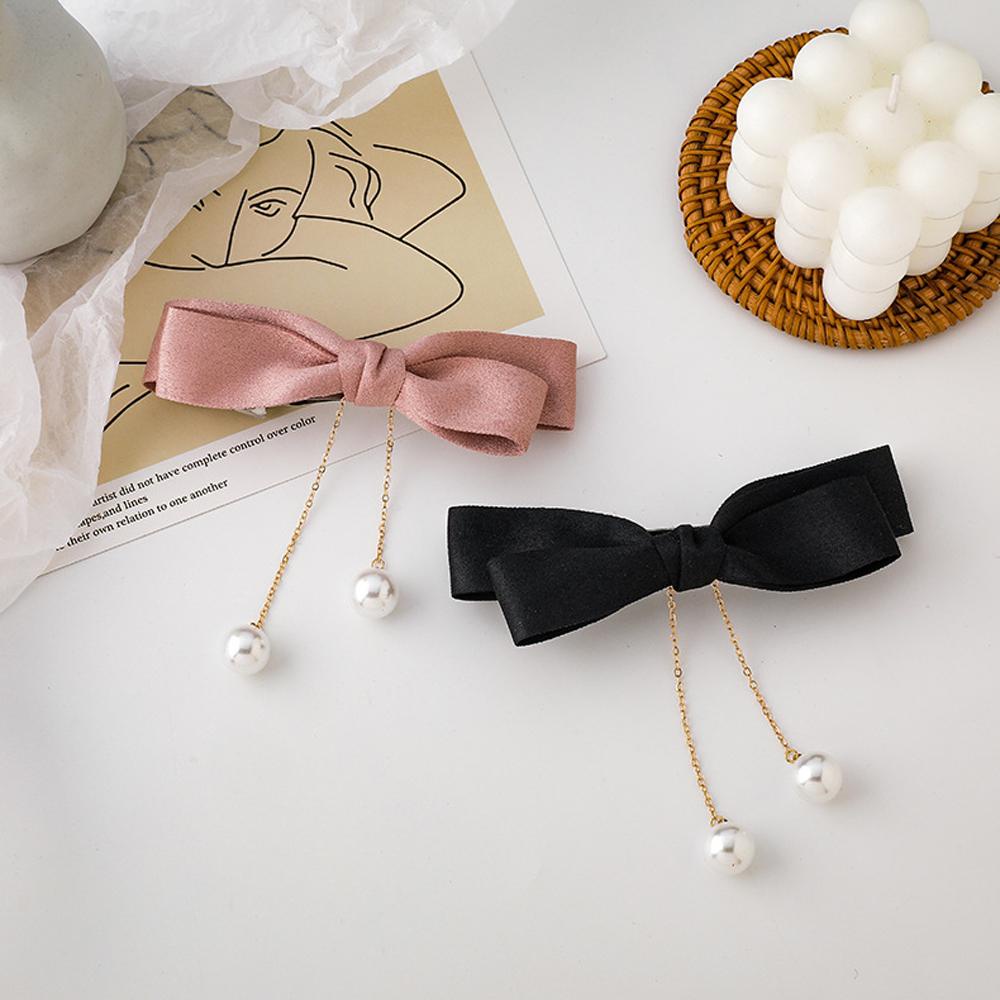 Kẹp Tóc Đuôi Ngựa Đính Nơ Tua Rua Thời Trang Cho Nữ Giá Đỡ