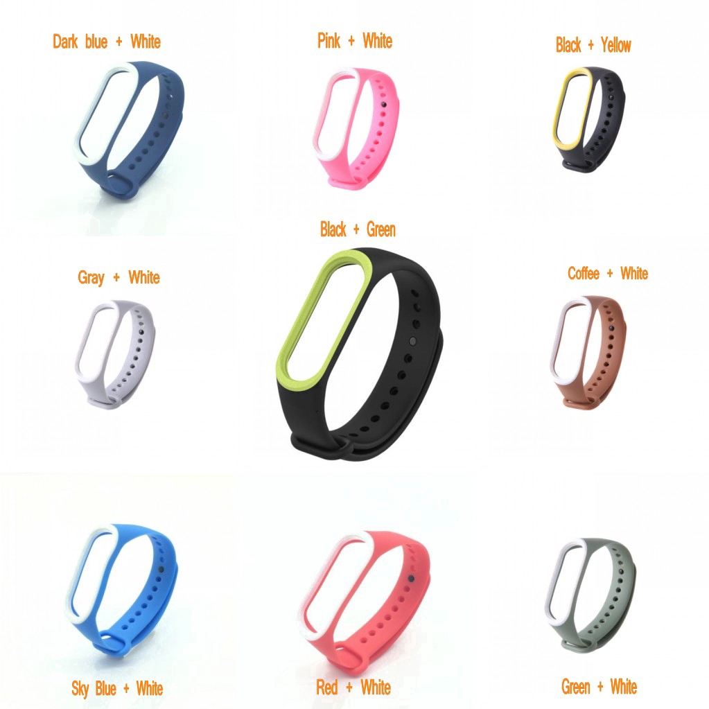 [Mã ELCB07 hoàn 15% xu đơn 99k] Dây đeo bằng silicon cho đồng hồ thông minh Xiaomi Mi Band 3 4 Miband 3 4