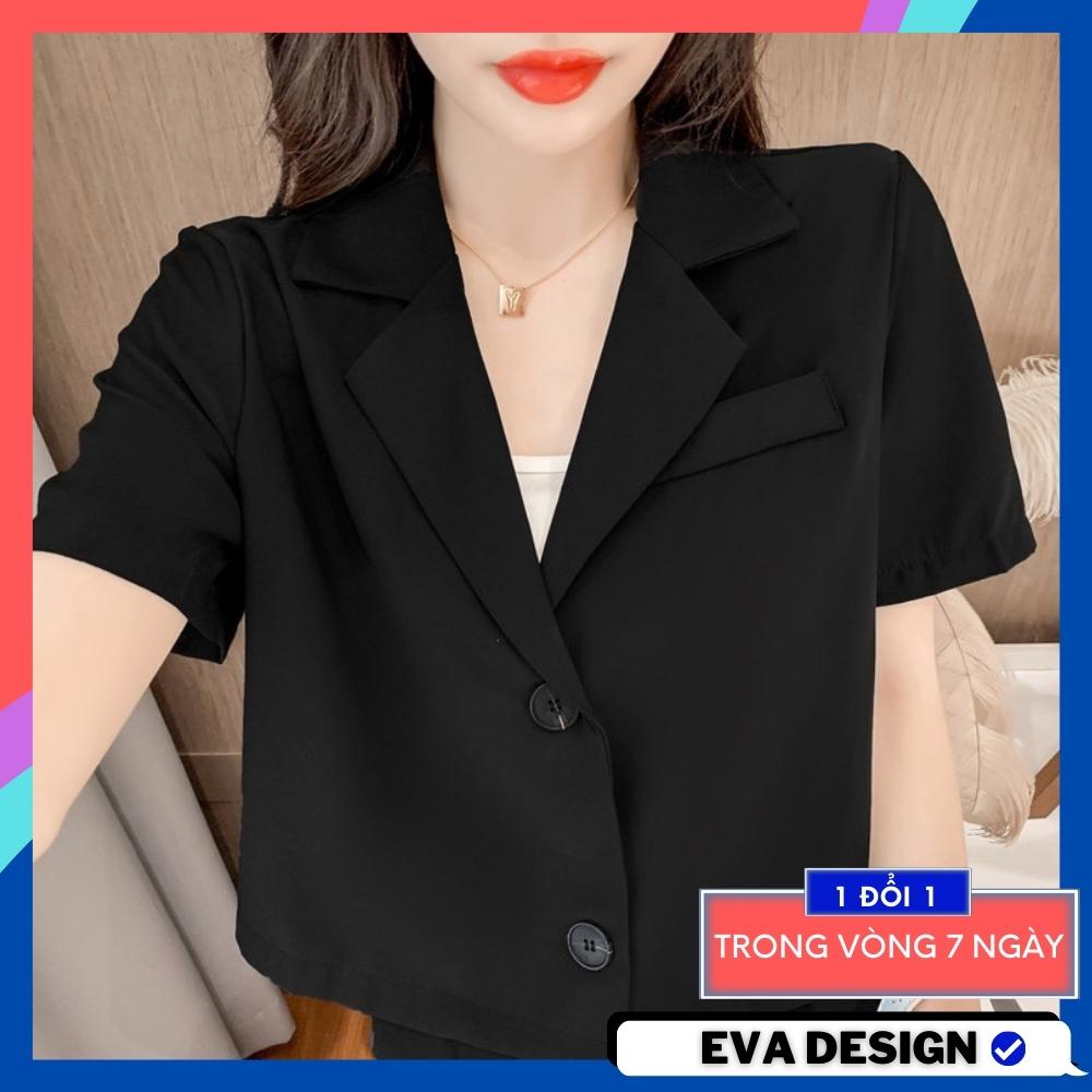 Áo Vest Croptop Nữ Ngắn Tay Áo khoác Blazer nữ Chất Tuyết Mưa Cao Cấp Hàng Thiết Kế Tay Lỡ Dáng ngắn Phong Cách Hàn Quốc