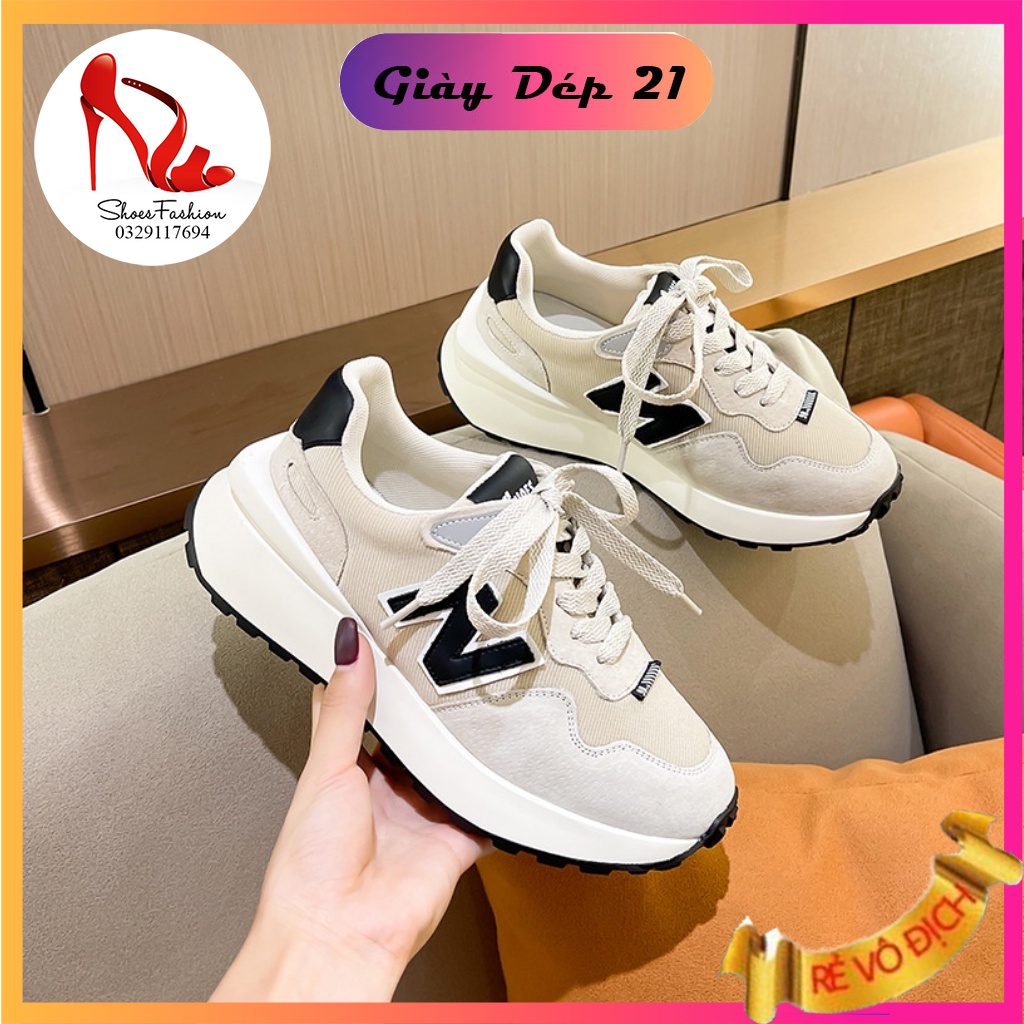 Giày Thể Thao Nữ Chữ N Đế Răng Cưa