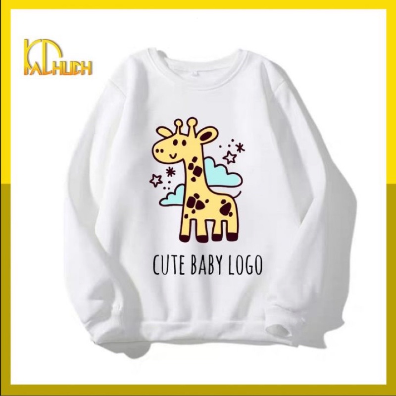 ÁO SWEATER IN CHÚ HƯƠU CAO CỔ DỄ THƯƠNG (NHIỀU MÀU)