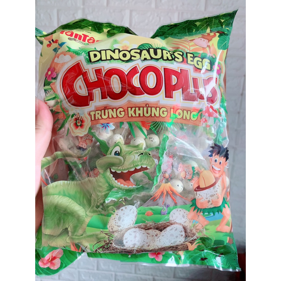 Gói Kẹo trứng khủng Long Socola Đậu Phộng Tân Tân Dinosaur's Egg Chocoplus - 192g