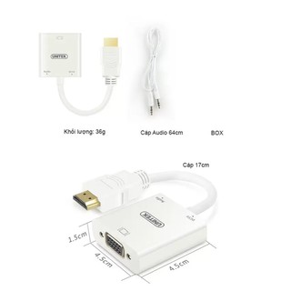 Cáp Chuyển Đổi HDMI Sang Vga Có Audio Chính Hãng Unitek