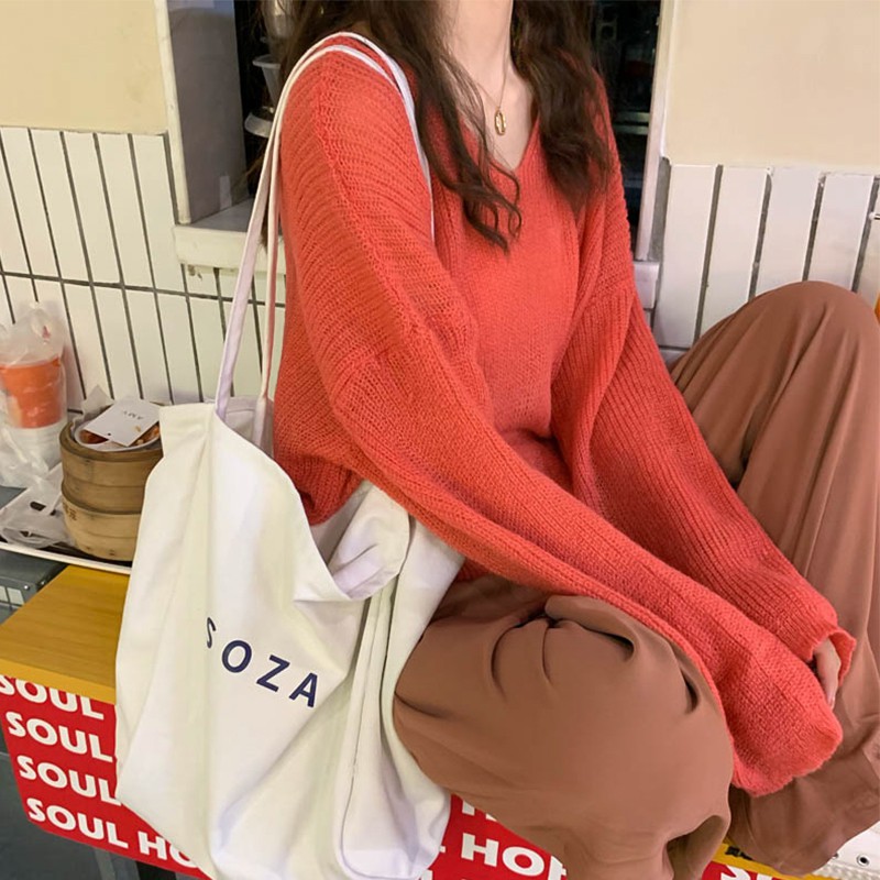 (Có sẵn)Áo len dài tay mù tạt xanh ulzzang