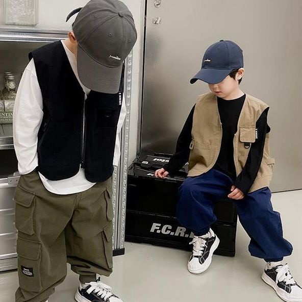 Áo Khoác Ghi Lê Thời Trang Xuân Thu Cho Bé Trai