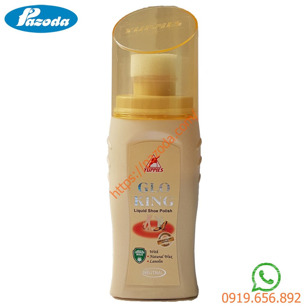 Xi đánh giày da Yuppies Glo king 75ml - Xi nước (Không màu, đen, nâu)