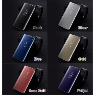Hsm Mirror Huawei Nova 7i / Samsung Galaxy Note 10 Lite / Note 10 Plus / Note 9 Casing Stand Auto Sleep Clear View Flip Mirror Casing