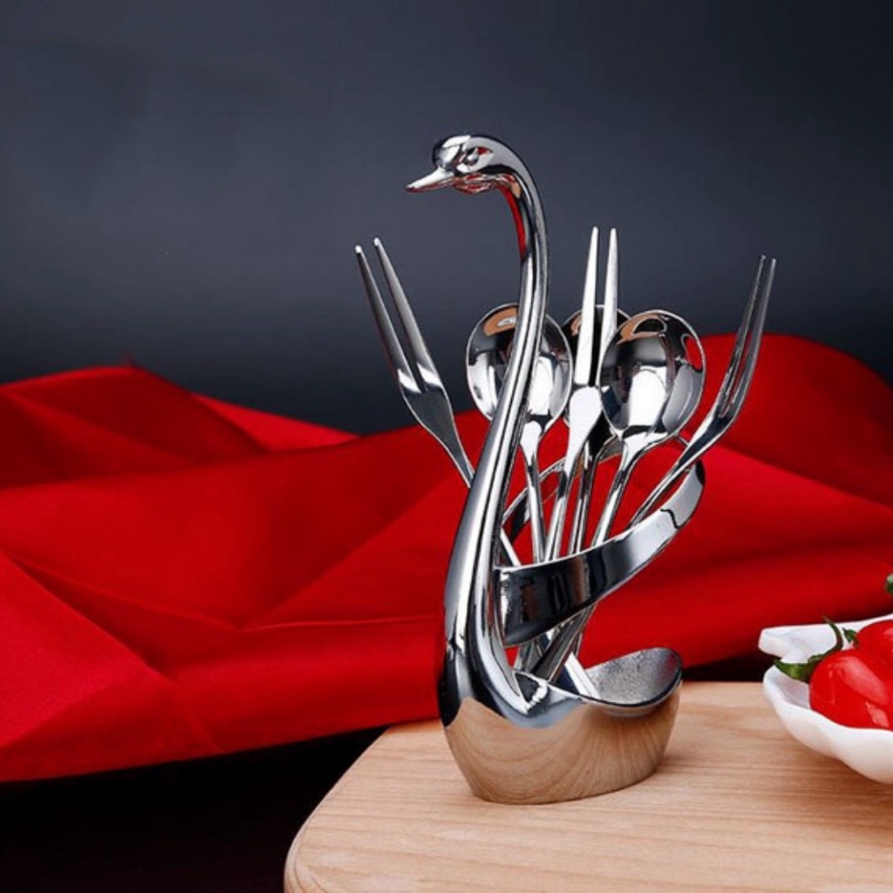 Bộ thìa dĩa inox cao cấp Thiên Nga sang trọng bàn tiệc - Chính hãng Rapido