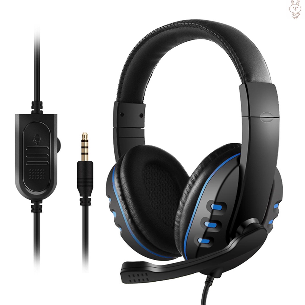ol 3.5mm Wired Gaming Headphones Over Ear Game Headset Noise Canceling Earphone with Microphone Volume Control for PC Laptop Smart Phone