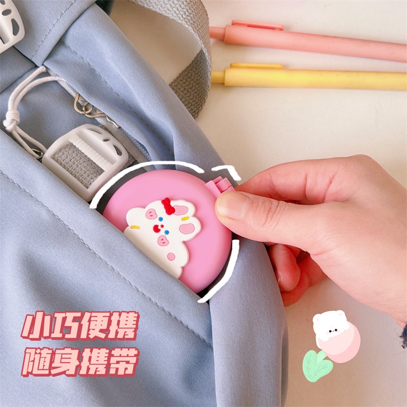 [Hàng mới về] Gương tích hợp lược trang điểm mini thiết kế hoạt hình đáng yêu nhỏ gọn dành cho bé gái F958