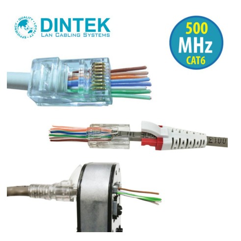 Hạt mạng xuyên thấu Dintek ezi-PLUG RJ45 (1501-88060)