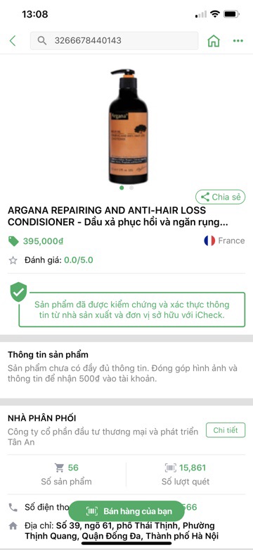 ✅[ Argana ] Dầu Gội Và Dầu Xả Argana Phục Hồi Và Ngăn Rụng Tóc 500ML