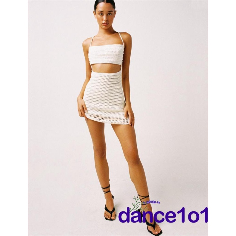 Đầm Khiêu Vũ1O1-Đầm Dệt Kim Hở Lưng Gợi Cảm Cho Nữ