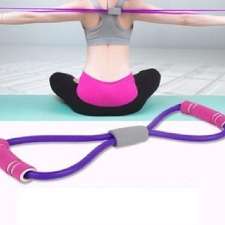 Dây Kháng Lực, Trợ lực tập gym đàn hồi kháng lực vòng số 8 GIADUNGHANOI39 đa năng chất liệu cao su siêu bền GYM1