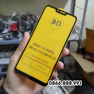 Kính Cường Lực 9D Oppo A3s, Kính Toàn Màn Hình, Hạn Chế Vân Tay