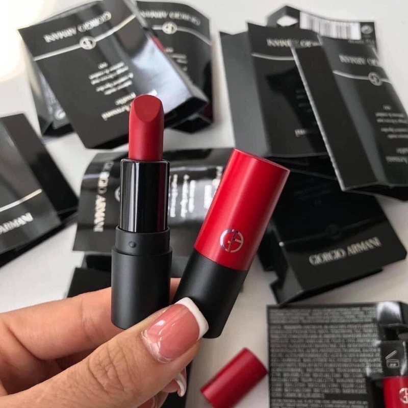 SON LÌ GIORGIO ARMANI ROUGE D'ARMANI MATTE BẢN MINI 1.5G MÀU 400 ĐỎ LẠNH