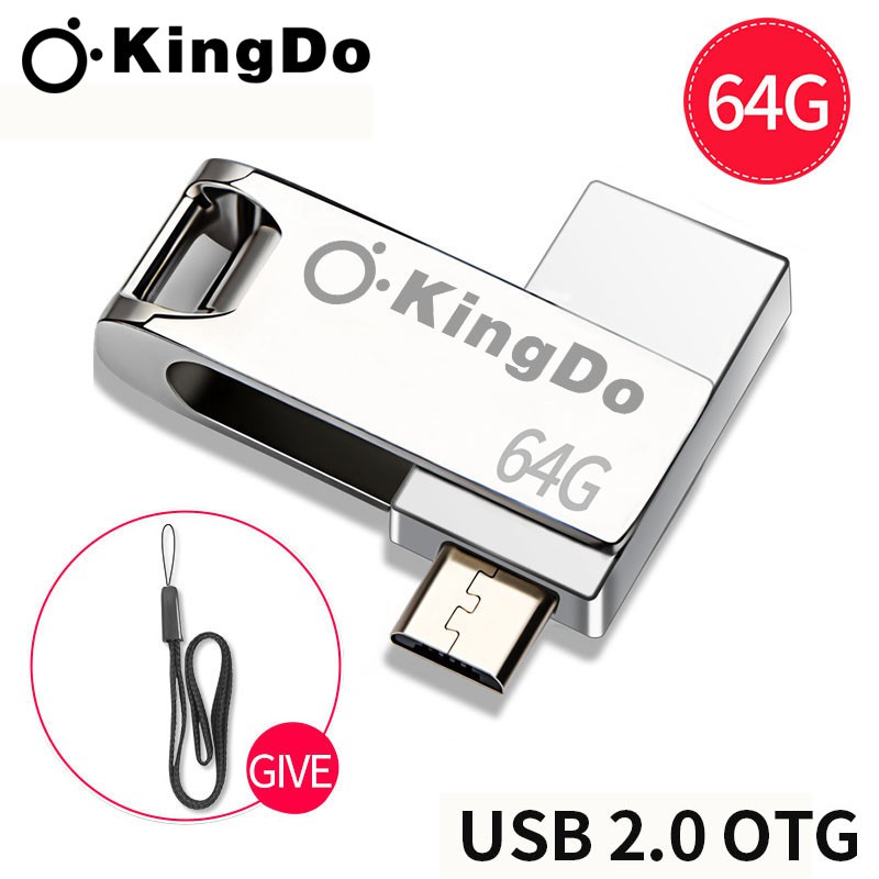 【Tai nghe miễn phí】 64GB USB Flash Ổ đĩa kim loại quay  thoại di động chống nước Ổ đĩa