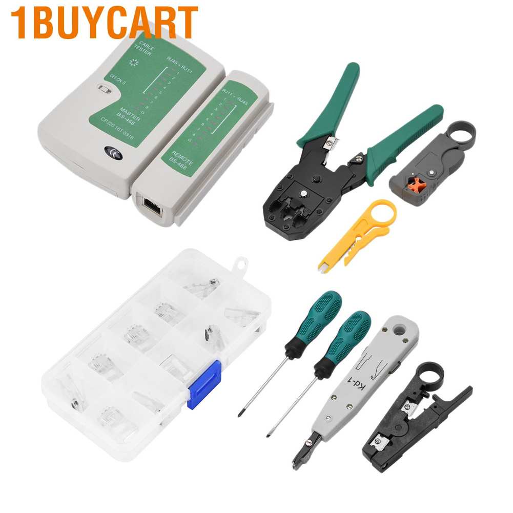 1buycart LAN Repair Tools KIT  Compact Maintenance Network Practical 11 in 1 Professional for Short Circuit
