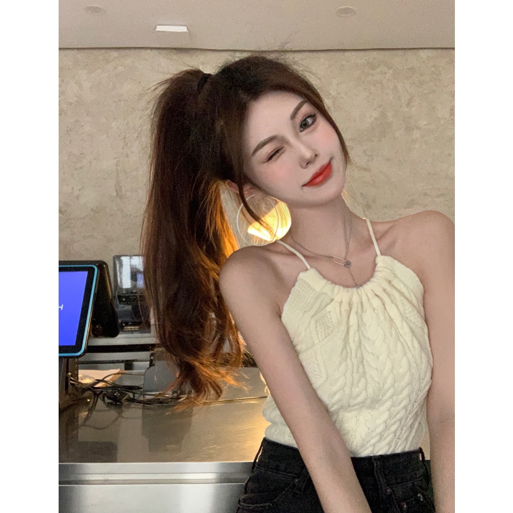 Áo không tay thiết kế dây rút màu trơn thời trang cho nữ