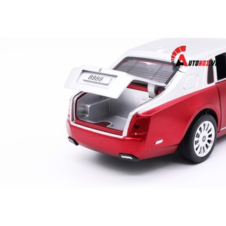 MÔ HÌNH XE ROLL ROYCE PHANTOM RED SILVER 1:30 ICONIC 6353